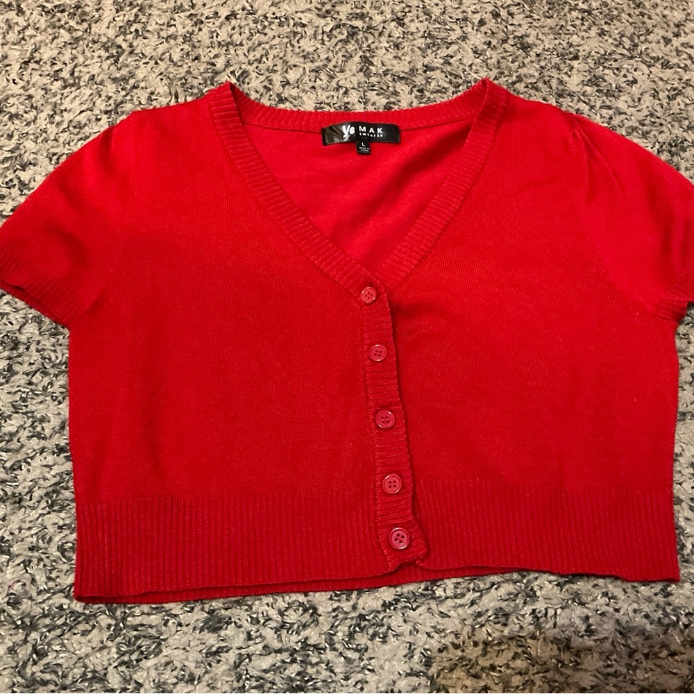 Ye Mak cropped red Sweater